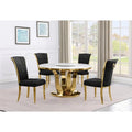 Best Quality Furniture D325-SC324-7 runde Essgruppe, 5-teilig