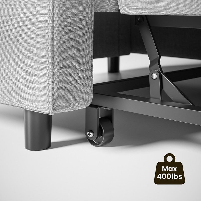 3-in-1-Schlafsofa mit verstellbarer Liegefläche, ausziehbares Sesselsofa, umwandelbares Klappbett fürs Wohnzimmer