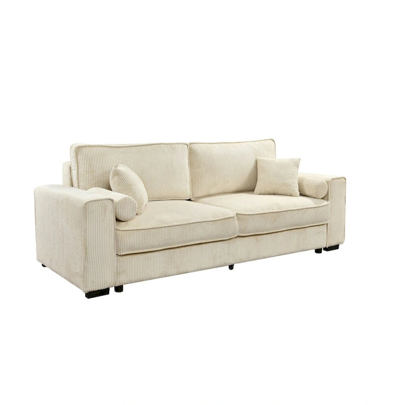 Roomfitters großes Schlafsofa mit Stauraum, modernes 3-Sitzer-Sofa, gepolsterte Rückenlehne, für kleine Räume