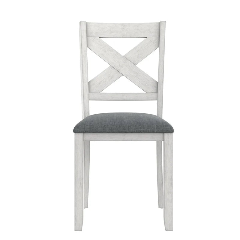 VECELO eettafelstoelen van massief hout met linnen bekleding, set van 2/4/6