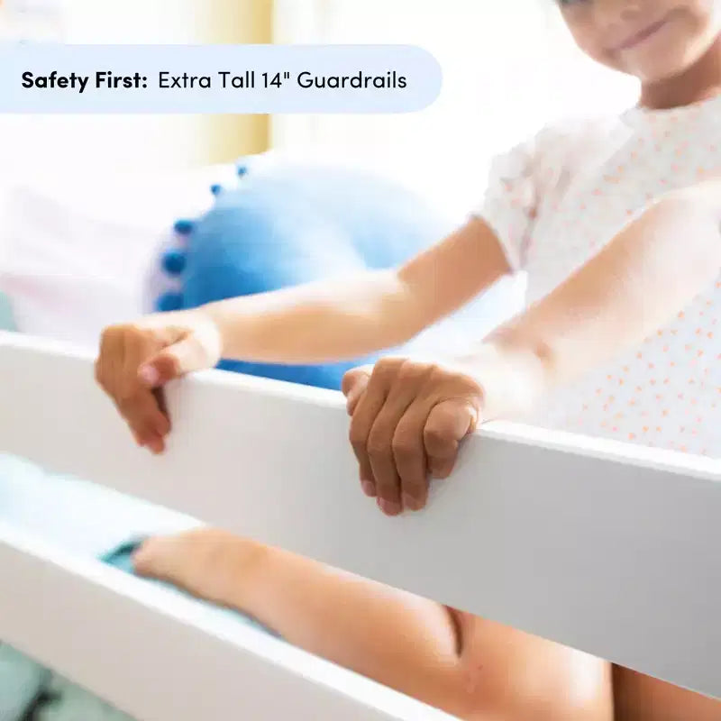 Max & Lily stapelbed van massief hout, eenpersoonsbed boven een tweepersoonsbed, met onderschuifbed met opbergruimte en ladder voor kinderen