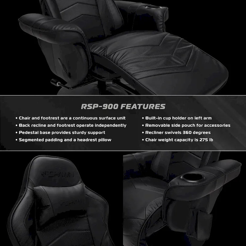 Gamingfauteuil - verstelbare gamingstoel met voetensteun