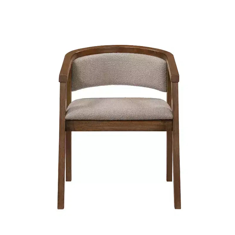 Christopher Knight Home Simon Essgruppe aus Gummibaumholz im Mid-Century-Modern-Stil, 5-teilig, mit Stühlen mit Bouclé-Polsterung