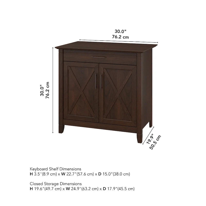 Key West secretaire met opbergkast van Bush Furniture