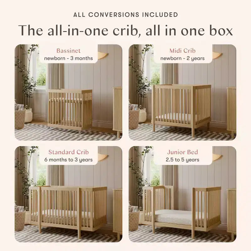 Babyletto Pogo 8-in-1-Kinderbett mit Umbausätzen für alle Altersstufen
