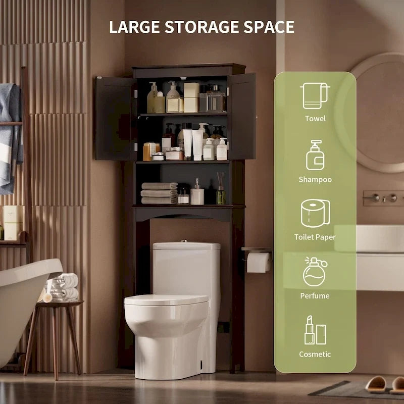 Badezimmerschrank, Toilettenschrank, Badezimmerregal über der Toilette, platzsparende Toilette