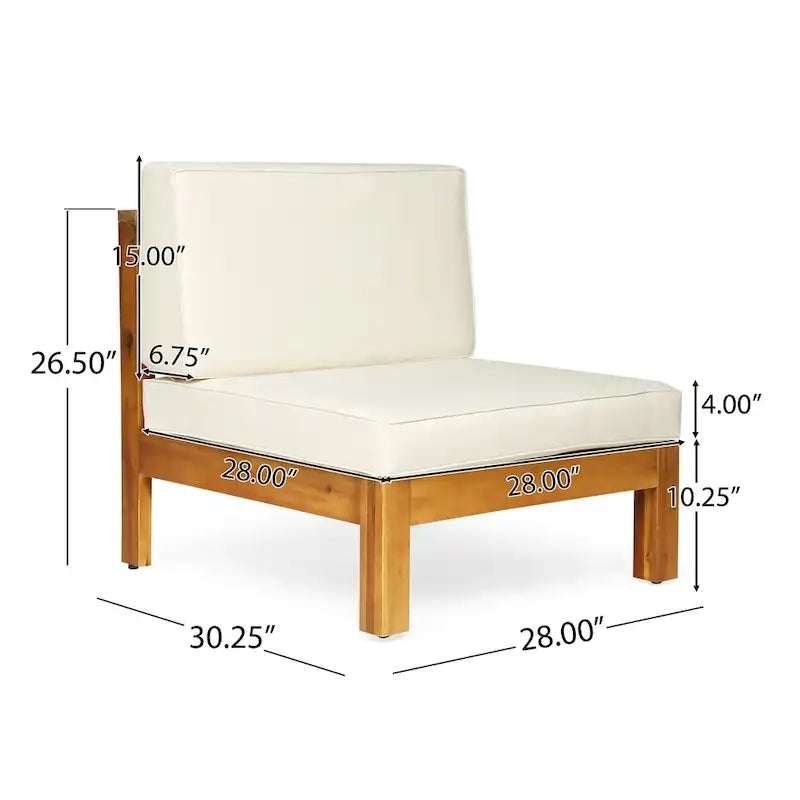 6-delige loungeset van acaciahout voor buiten, Brava, van Christopher Knight Home