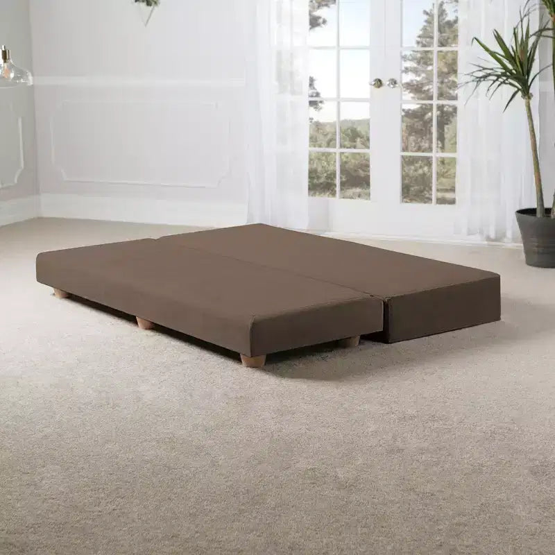 Ligbed / uitklapbaar queensize logeerbed - microfluweel