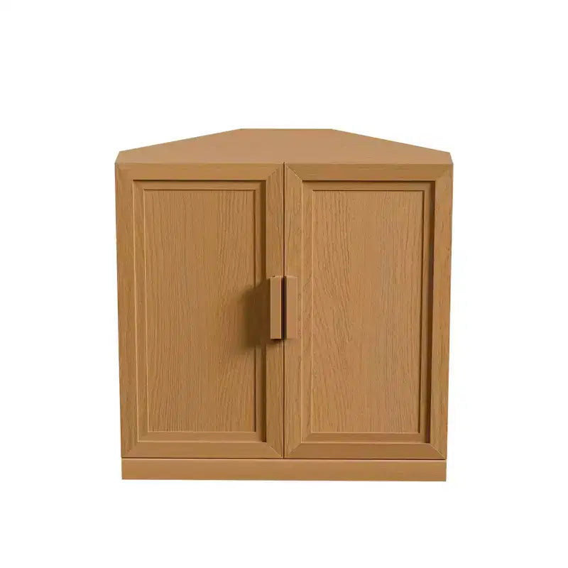 Dovelina hoekvitrinekast met verstelbare planken, dressoir, buffetkast, wijnkast, keuken- en eetkamerkast met houten deuren - 31H x 31W, 36H x 31W