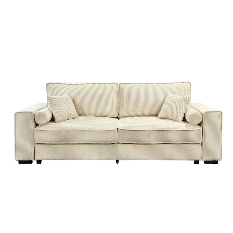 Roomfitters großes Schlafsofa mit Stauraum, modernes 3-Sitzer-Sofa, gepolsterte Rückenlehne, für kleine Räume