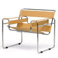 Baxton Studio Jericho Akzentstuhl aus Leder im Mid-Century-Modern-Stil, tan: Chrom-Finish, bodenschonende Füße, vollständig montiert