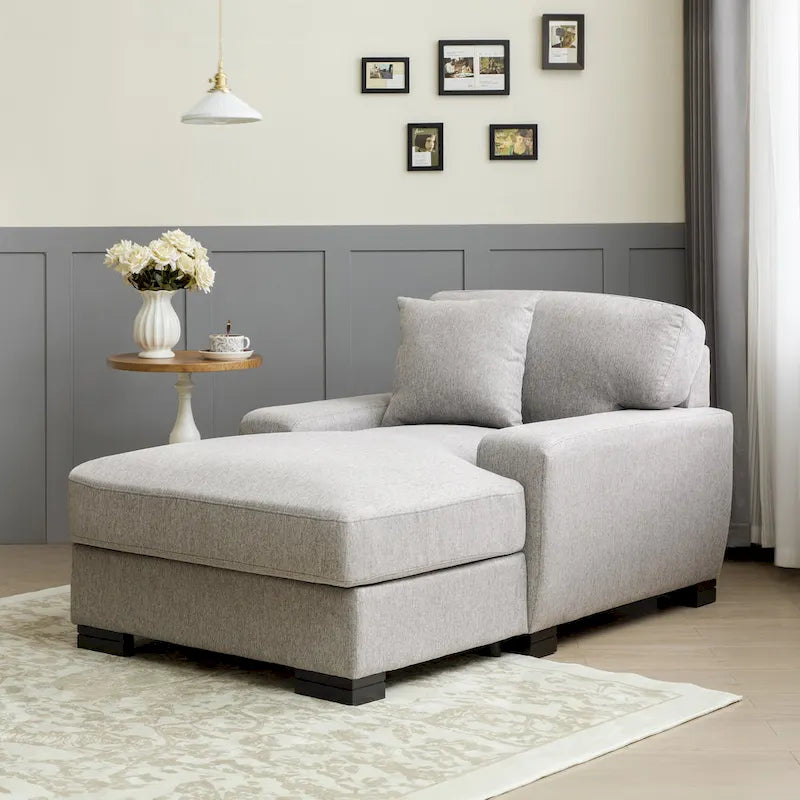 Canapé-lit chaise longue surdimensionné moderne du milieu du siècle avec coussin
