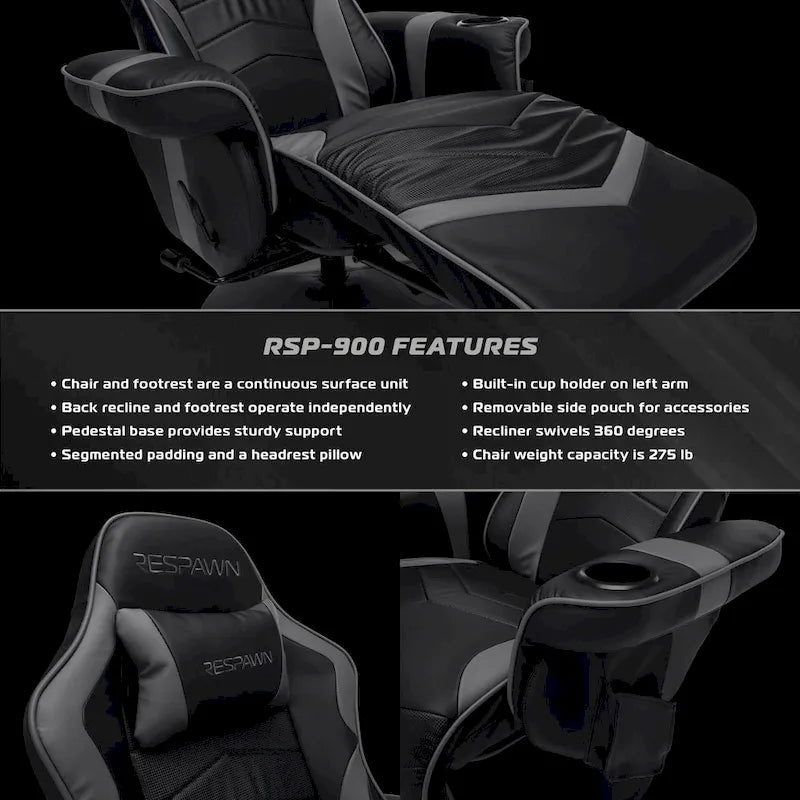 Gamingfauteuil - verstelbare gamingstoel met voetensteun