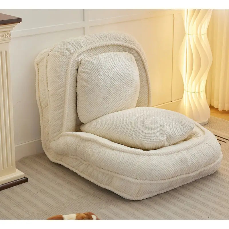 Faules Sofa, 5 verstellbare Positionen, zum Sitzen, Schlafen und Zusammenklappen, passend für Schlafzimmer und Wohnzimmer
