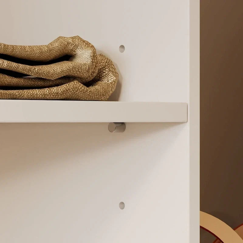 Hoekkledingkast met 2 kledingstangen, broekenrek en schoenenopberger