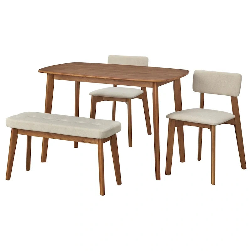 Ensemble de salle à manger Nettie en bois massif Simple Living, 4 pièces