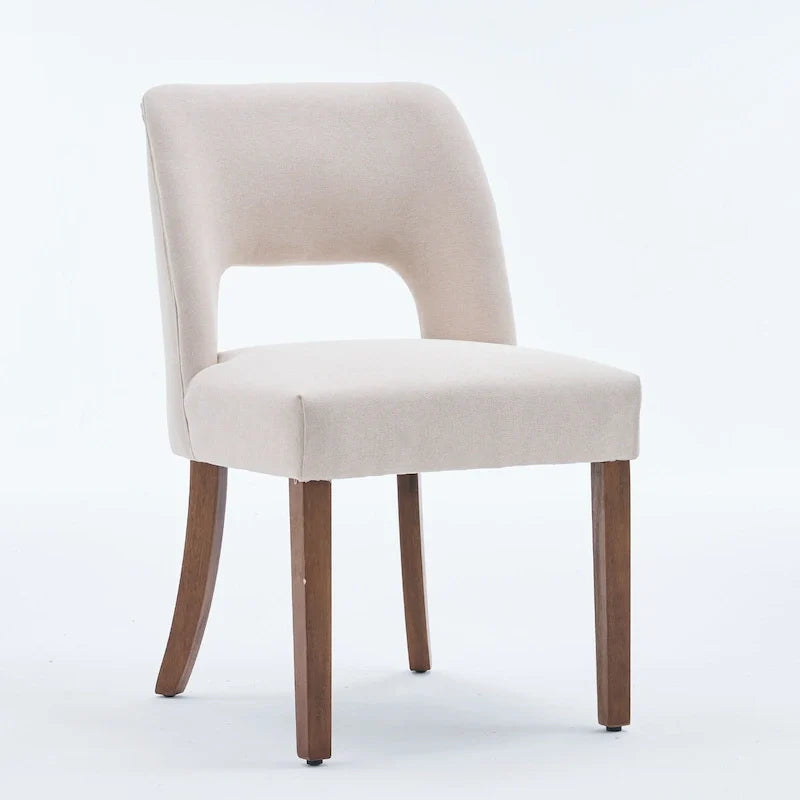 Set van 4 eetkamerstoelen met stoffen bekleding
