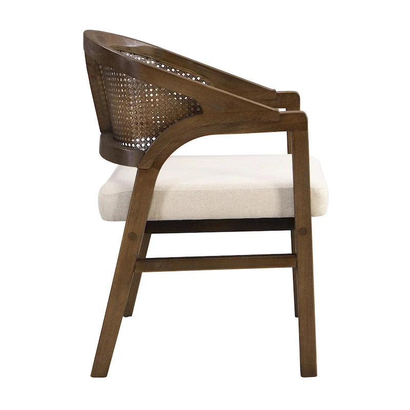 Christopher Knight Home - Esszimmerstuhl mit Rohrgeflecht und Polster (2er-Set)