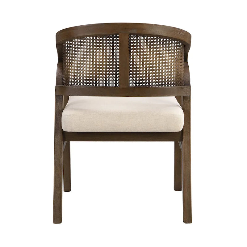 Christopher Knight Home - Esszimmerstuhl mit Rohrgeflecht und Polster (2er-Set)