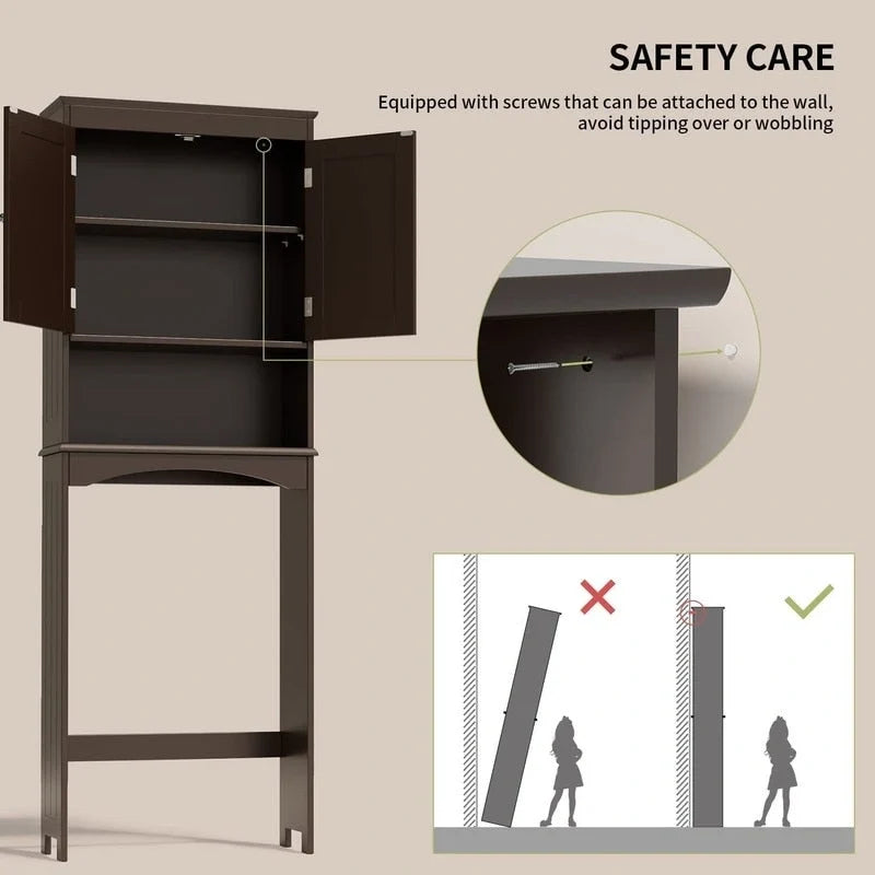 Badezimmerschrank, Toilettenschrank, Badezimmerregal über der Toilette, platzsparende Toilette