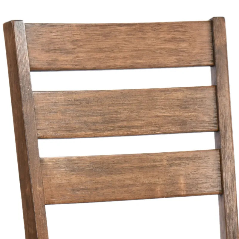 Esszimmerstühle aus Holz mit Sprossenlehne, 4er-Set