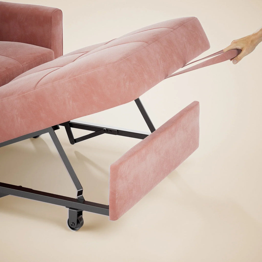 3-in-1-Schlafsofa mit verstellbarer Liegefläche, ausziehbares Sesselsofa, umwandelbares Klappbett fürs Wohnzimmer