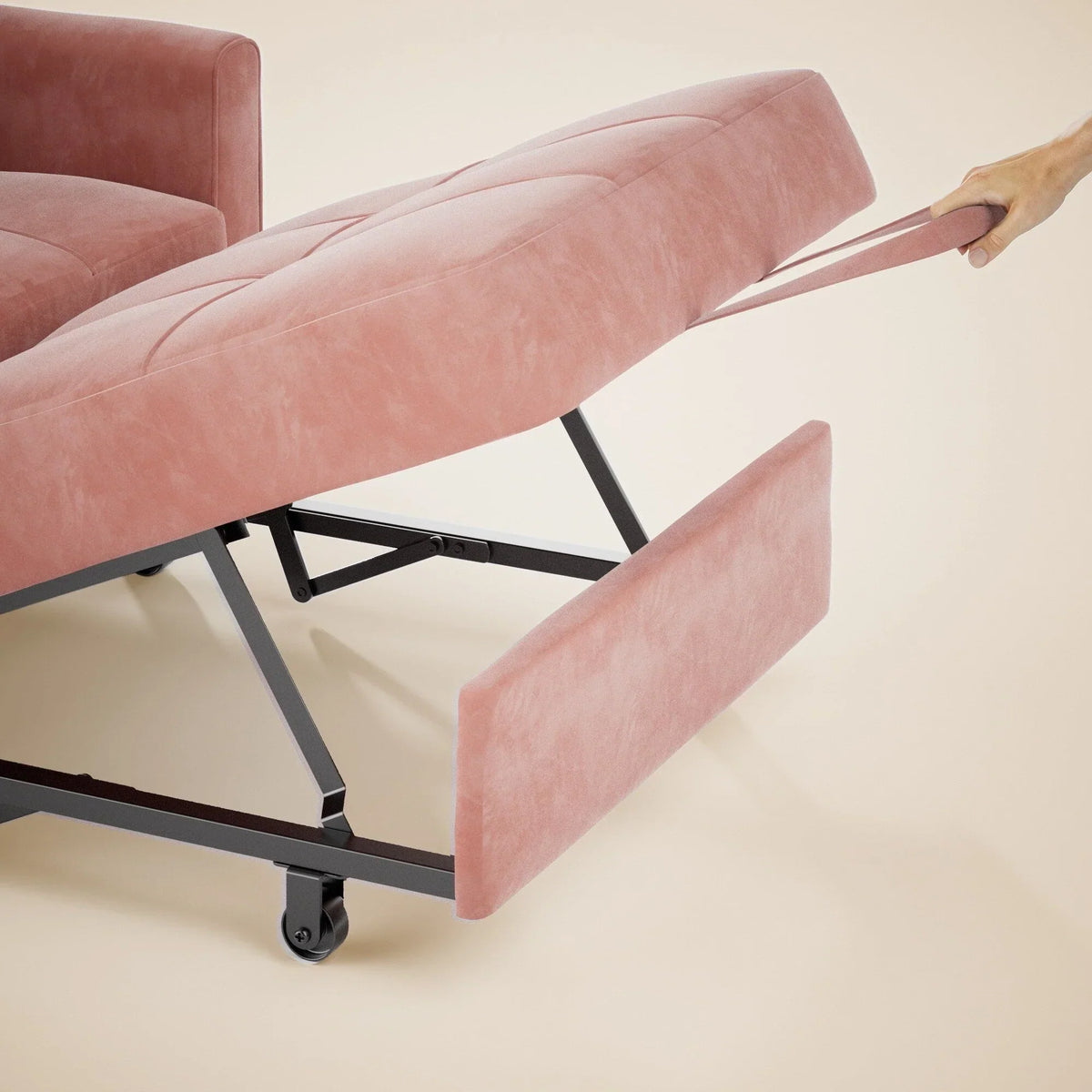 3-in-1-Schlafsofa mit verstellbarer Liegefläche, ausziehbares Sesselsofa, umwandelbares Klappbett fürs Wohnzimmer