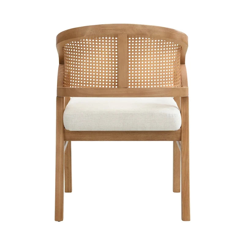 Christopher Knight Home - Esszimmerstuhl mit Rohrgeflecht und Polster (2er-Set)