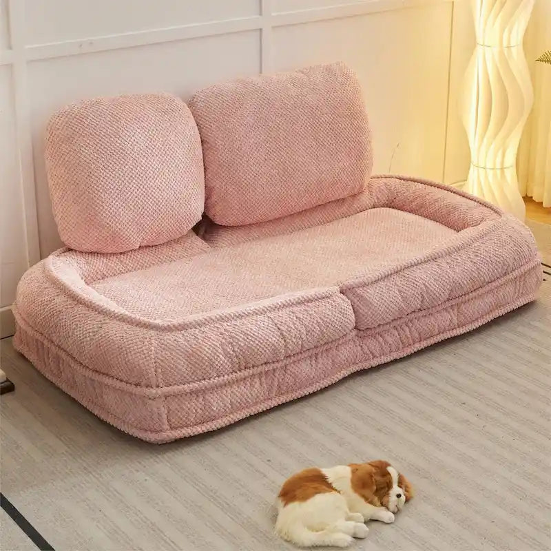 Faules Sofa, 5 verstellbare Positionen, zum Sitzen, Schlafen und Zusammenklappen, passend für Schlafzimmer und Wohnzimmer