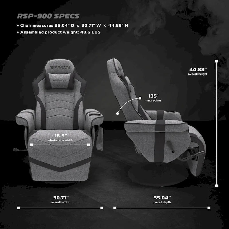 Gamingfauteuil - verstelbare gamingstoel met voetensteun