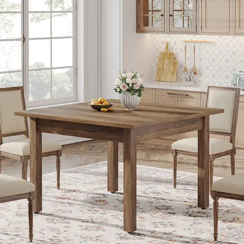Vierkante eettafel van 39.4 inch voor 2-4 personen, met poten van massief hout, voor de woonkamer of eetkamer