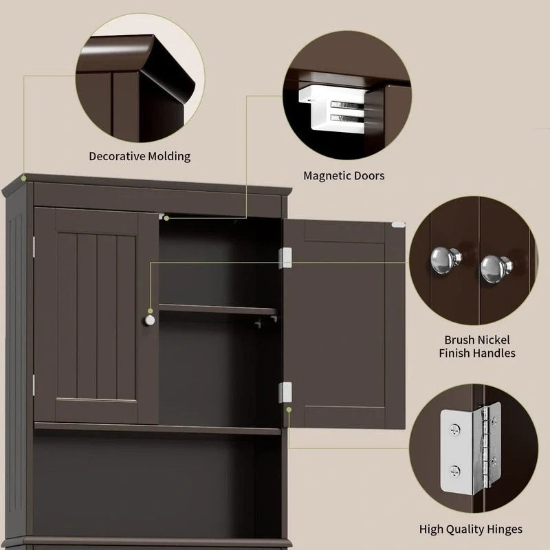 Badezimmerschrank, Toilettenschrank, Badezimmerregal über der Toilette, platzsparende Toilette