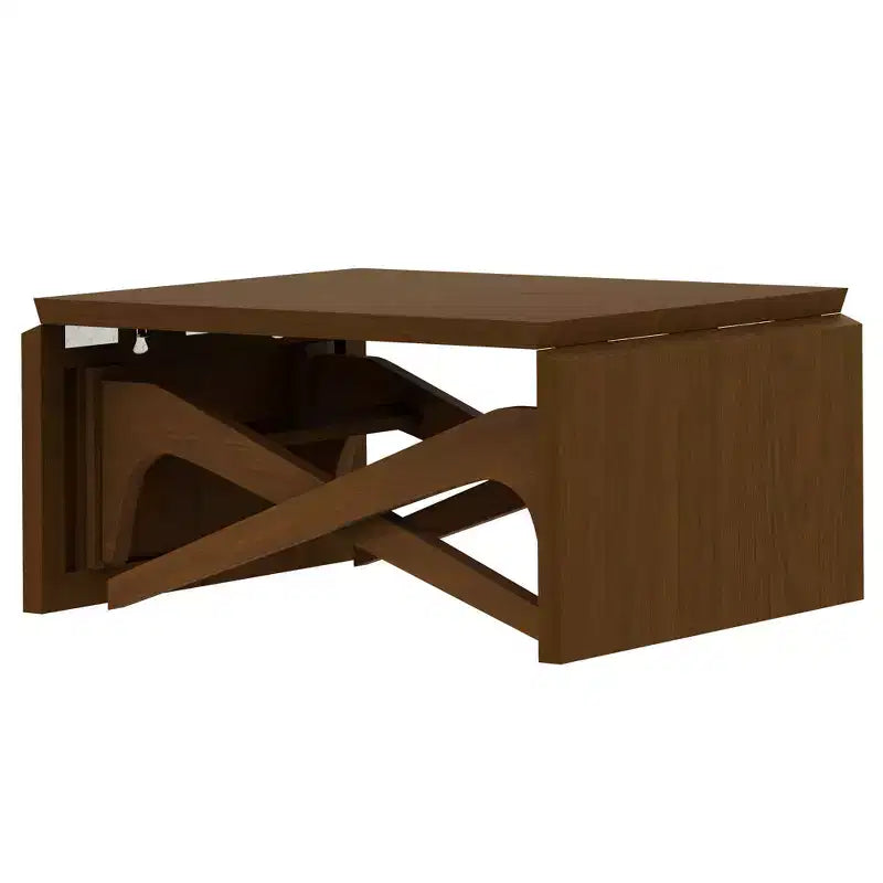 2-in-1-Couchtisch, ausziehbarer Esstisch, höhenverstellbarer Tisch für Zuhause und Büro, platzsparend - ModernLuxe