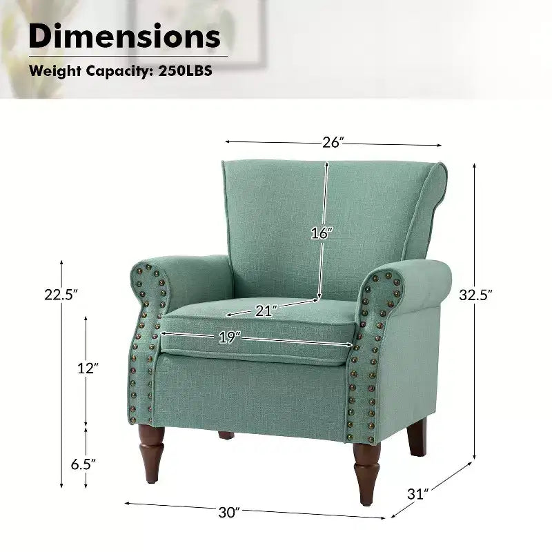 Set di 2 Poltrone Accent con Cuscini Rimovibili, 71 cm L x 79 cm P x 86 cm H, 6 Opzioni di Colore