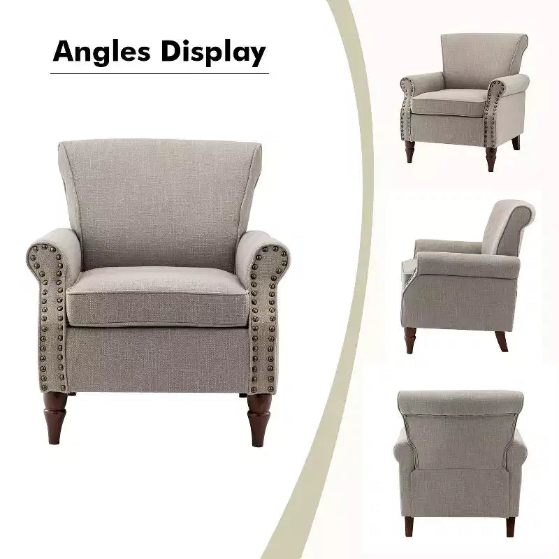 Set di 2 Poltrone Accent con Cuscini Rimovibili, 71 cm L x 79 cm P x 86 cm H, 6 Opzioni di Colore
