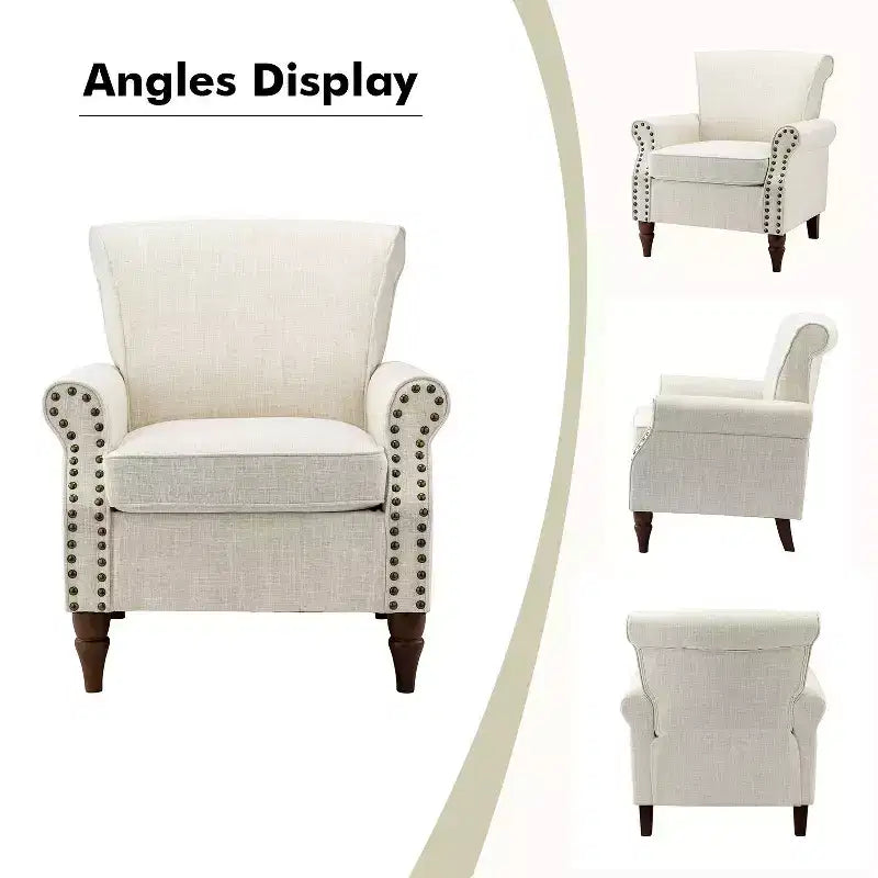 Set di 2 Poltrone Accent con Cuscini Rimovibili, 71 cm L x 79 cm P x 86 cm H, 6 Opzioni di Colore