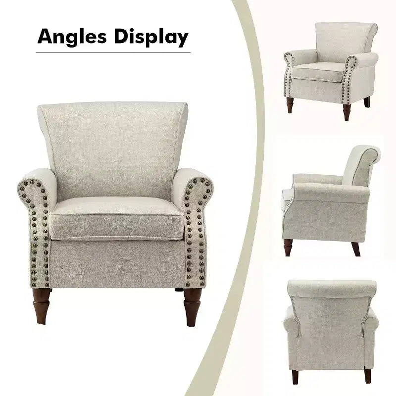 Set di 2 Poltrone Accent con Cuscini Rimovibili, 71 cm L x 79 cm P x 86 cm H, 6 Opzioni di Colore