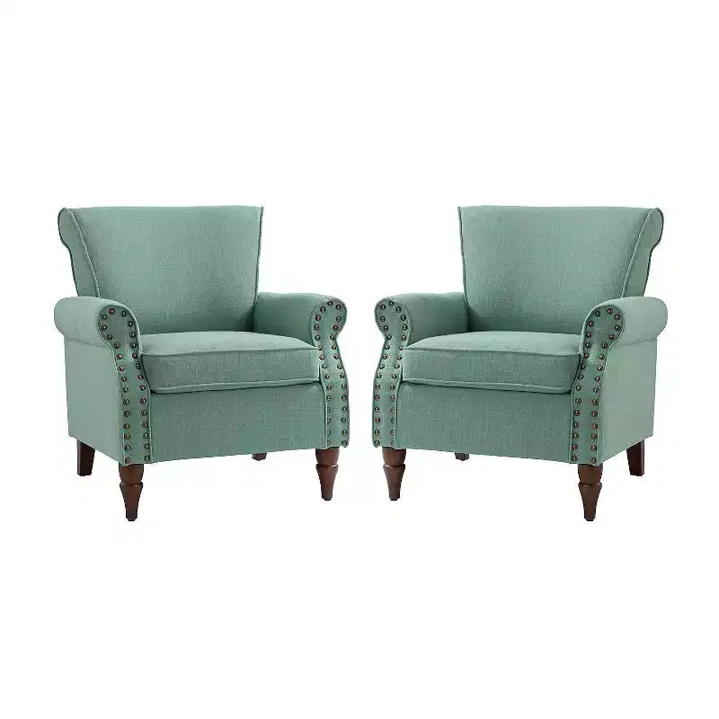 Set di 2 Poltrone Accent con Cuscini Rimovibili, 71 cm L x 79 cm P x 86 cm H, 6 Opzioni di Colore
