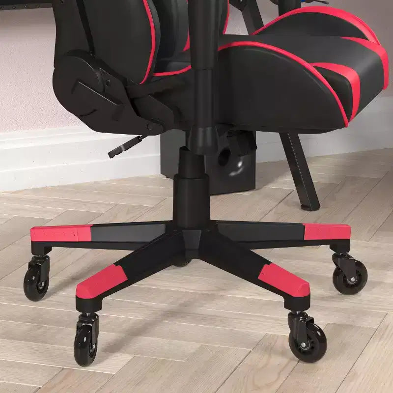 Sedia da gaming stile racing con schienale reclinabile e braccioli regolabili