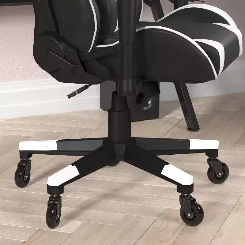 Sedia da gaming stile racing con schienale reclinabile e braccioli regolabili