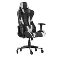 Sedia da gaming stile racing con schienale reclinabile e braccioli regolabili