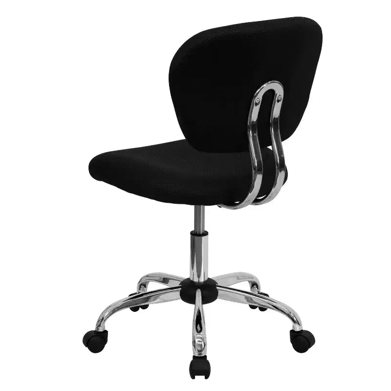 Sedia girevole Mid-Back in rete con base cromata