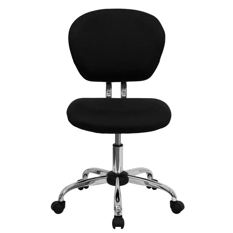 Sedia girevole Mid-Back in rete con base cromata