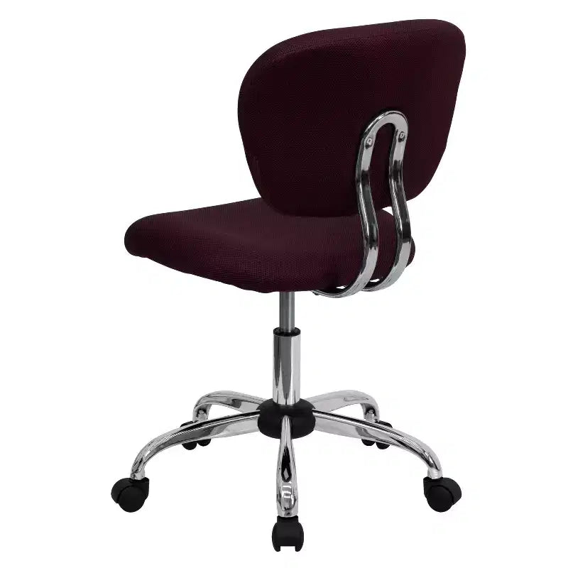 Sedia girevole Mid-Back in rete con base cromata