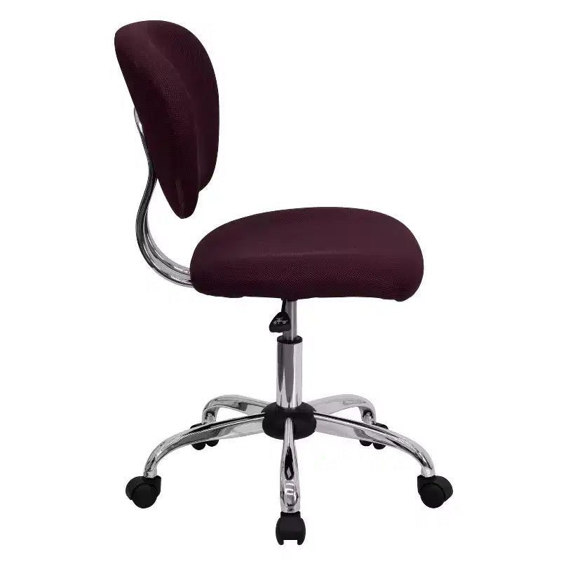 Sedia girevole Mid-Back in rete con base cromata