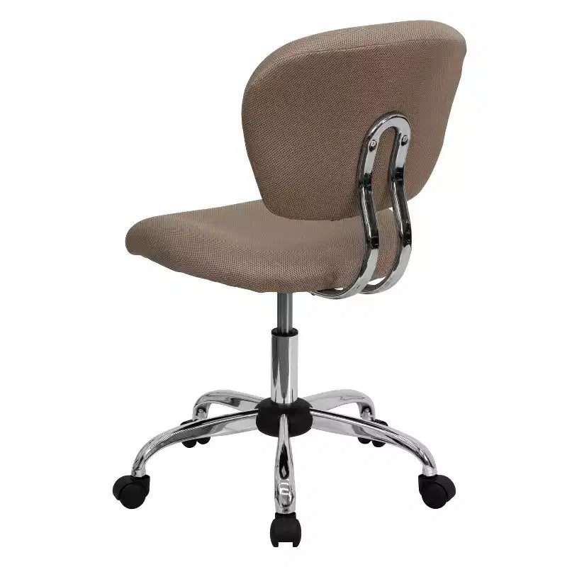 Sedia girevole Mid-Back in rete con base cromata