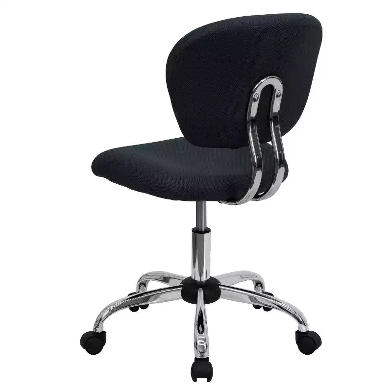 Sedia girevole Mid-Back in rete con base cromata