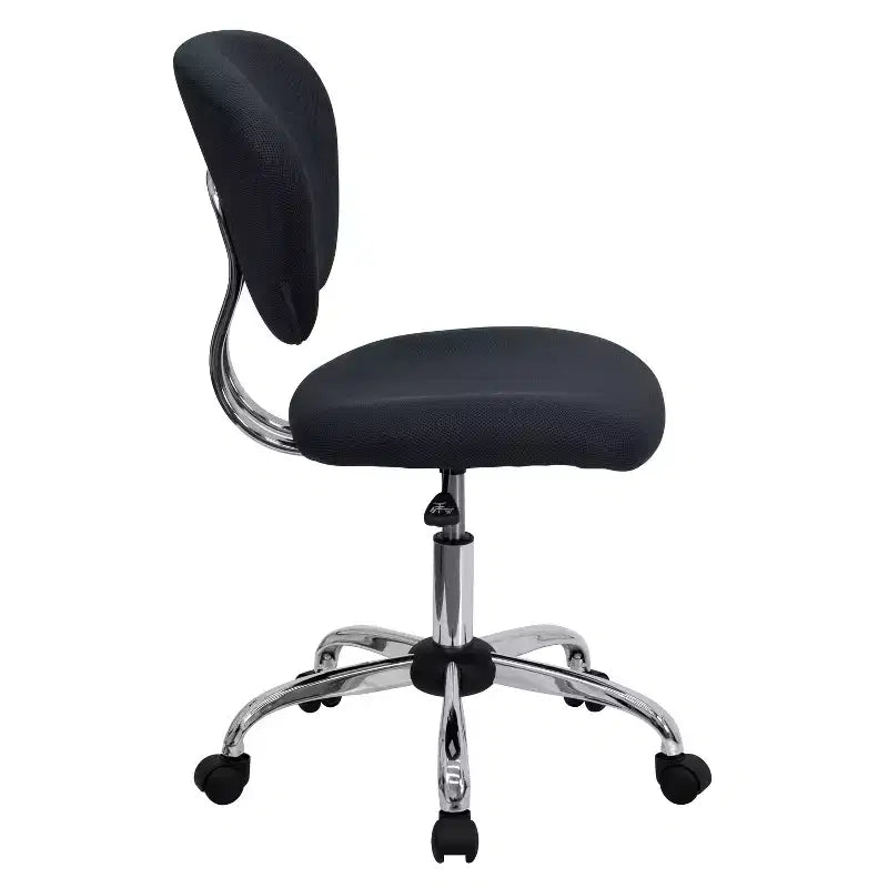 Sedia girevole Mid-Back in rete con base cromata