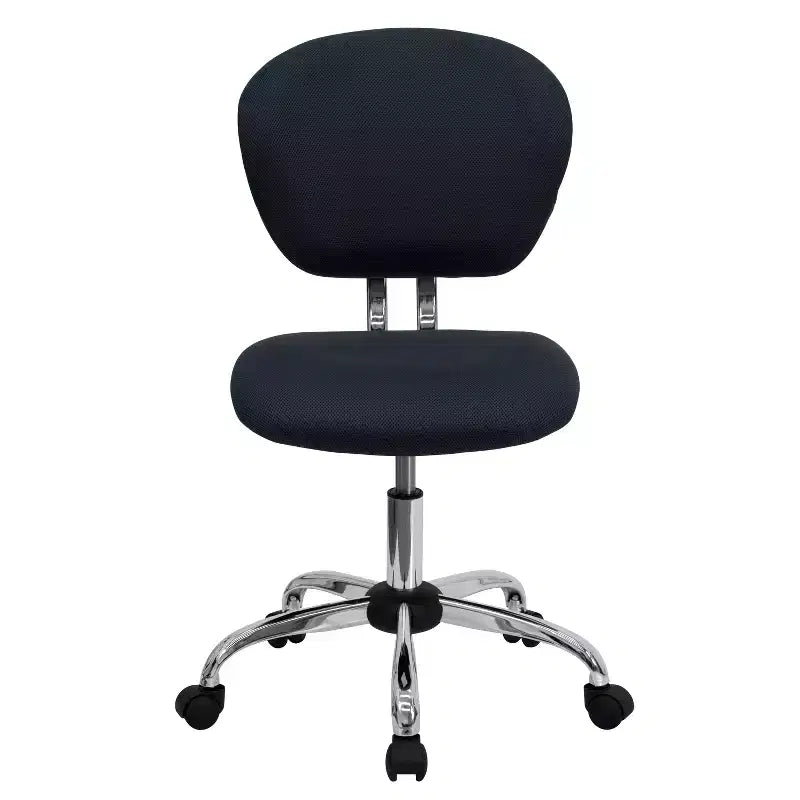 Sedia girevole Mid-Back in rete con base cromata