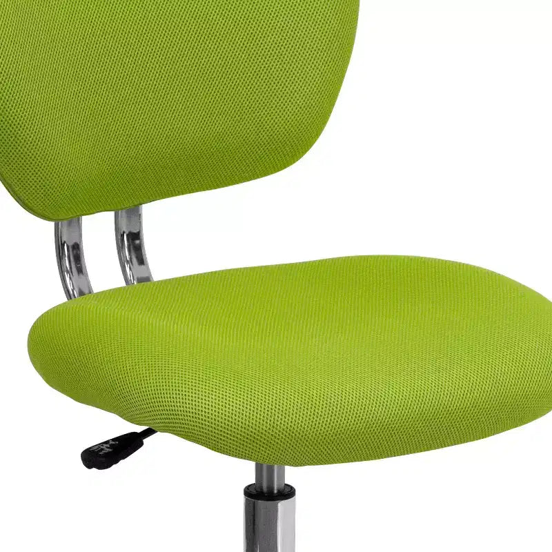 Sedia girevole Mid-Back in rete con base cromata
